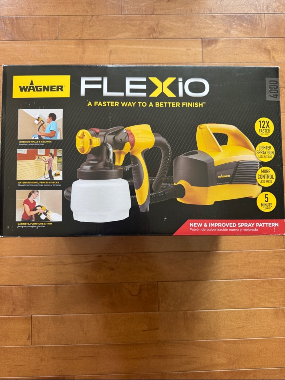 Wagner FLEXiO Yellow Paint Sprayer - Portable Home Spray System.